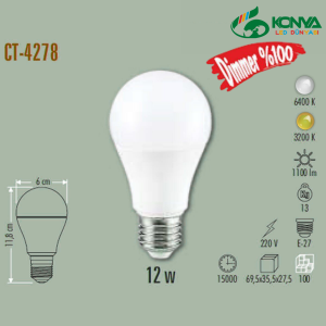 Cata CT-4278 12W Dimmerli Led Ampul E27  