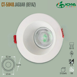 Cata CT-5040 Jaguar Yuvarlak Spot - Beyaz Boş Kasa