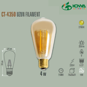 Cata CT-4350 4W Rustik Led Ampul - E27 Amber