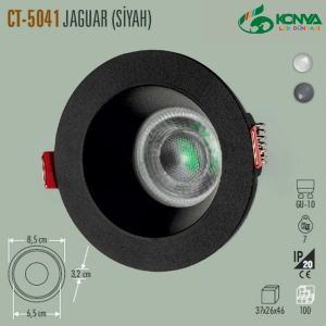 Cata CT-5041 Jaguar Yuvarlak Spot - Siyah Boş Kasa