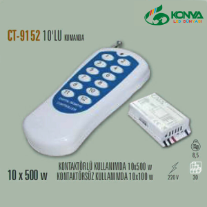 Cata CT-9152 Aydınlatma Kumandası (10X50W)