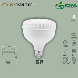 Cata CT-4145 45W Kristal Torch Led Ampul E27 Beyaz
