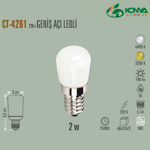 Cata CT-4261B 2W Buzdolabı Ampulü - E14 220V 