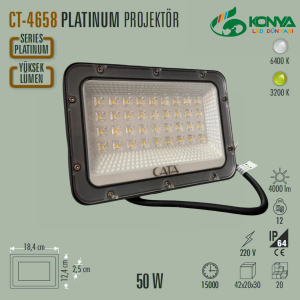 Cata CT-4658 50W Platınum Led Projektör  