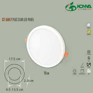 Cata CT-5647B 15W Plus Slim Led Panel Beyaz