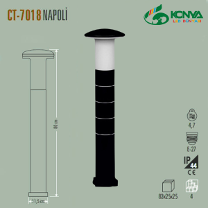 Cata CT-7018 Napoli Bahçe Armatürü (80 Cm) (E27)