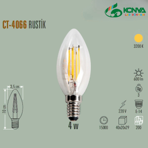 Cata CT-4066G 4W Led Filament Buji Ampul - E14 Günışığı
