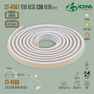 Cata CT-4561A Yeni Nesil Cob Neon Led Hortum Amber
