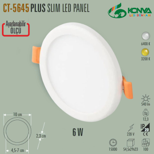 Cata CT-5645B 6W Plus Led Panel Beyaz