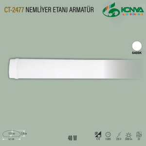 Cata CT-2477 40W Nemliyer Etanj Armatür Beyaz