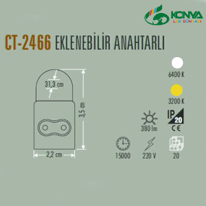 Cata CT-2466B 5W T5 Ledli Bant Armatür