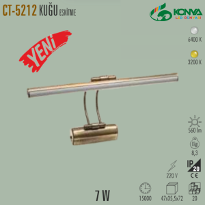 Cata CT-5212EB 7W Eskitme Ledli Kuğu Aplik Beyaz