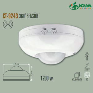 Cata CT-9243 360 Derece Hareket Sensörü 1200W