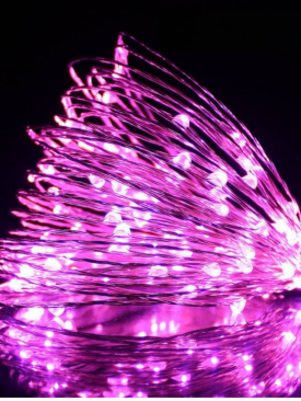 3 M Pembe Peri Led Tel Led 2 Pilli