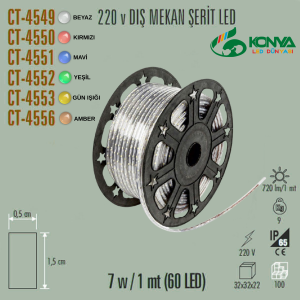 Cata CT-4556 220V Dış Mekan Şerit Led 
