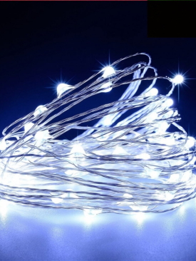 5 M Beyaz Peri Led Tel Led Animasyonlu