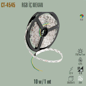 Cata CT-4545 Üç Çip Şerit Led İç Mekan RGB