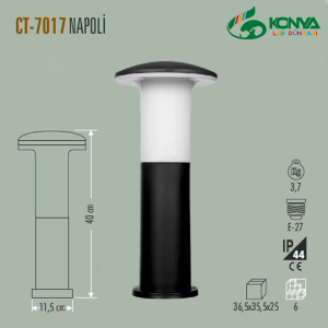 Cata  CT-7017 Napoli Bahçe Armatürü (40 Cm)(E27)