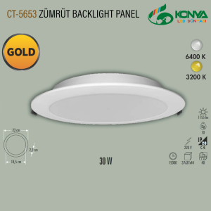 Cata CT-5653B 30W Zümrüt Backlight Gold Panel Beyaz