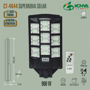 Cata CT-4644 900W Supernova Solar Led Projektör (Kumandalı)
