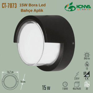 Cata CT-7073 15W Bora Led Bahçe Aplik