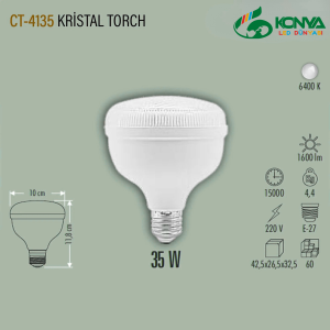 Cata CT-4135 35W Kristal Torch Led Ampul E27 Beyaz