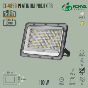 Cata CT-4659 100W Platınum Led Projektör   