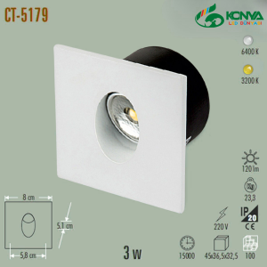 Cata CT-5179B 3 W Ledli Koridor Armatürü Beyaz