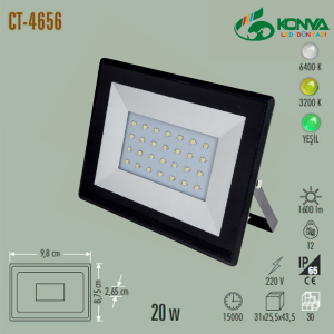 Cata CT-4656 20W Slim Led Projektör 