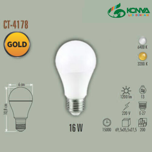 Cata CT-4178B 16W Led Ampul Gold E-27 