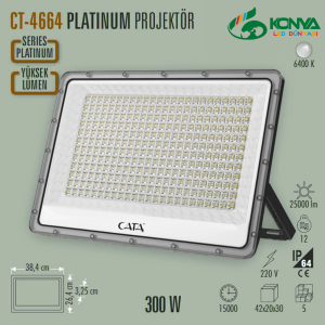 Cata CT-4664 300W Platinum Led Projektör Beyaz