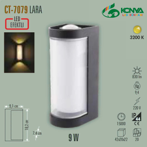 Cata CT-7079 9W Lara Dış Mekan Led Aplik