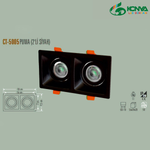 Cata CT-5005 Puma 2'Li Spot - Siyah Boş Kasa