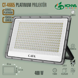 Cata CT-4665 400W Platınum Led Projektör Beyaz