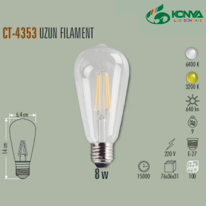 Cata CT-4353B 8W Rustik Led Ampul E27  
