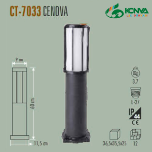 Cata CT-7033 Cenova Bahçe Armatürü 60 Cm E27