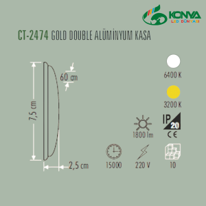 Cata CT-2474B 20W Yatay Ledli Bant Armatür