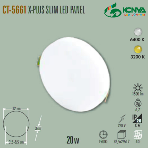 Cata CT-5661B 20W X-Plus Slim Led Panel Beyaz