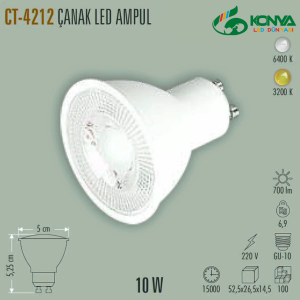 Cata CT-4212B 10W Çanak Led Ampul Gu-10 