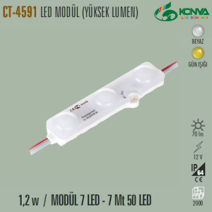 Cata CT-4591B 1W Gold Led Modül Beyaz