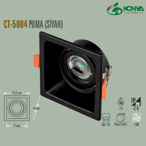 Cata CT-5004 Puma Kare Spot - Siyah Boş Kasa