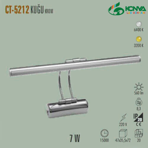 Cata CT-5212B 7W Beyaz Ledli Kuğu Aplik Beyaz