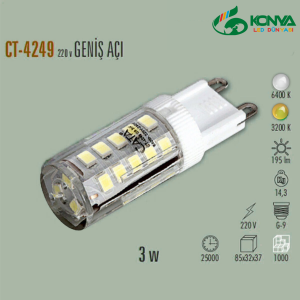 Cata CT-4249B 3W Ledli G-9 Kapsül 220V 