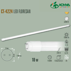 Cata CT-4224G 18W Ledli Floresan  