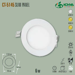 Cata CT-5145B 6W Slim Panel Beyaz