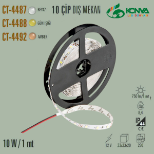 Cata CT-4487 10 Çip Şerit Led Dış Mekan 