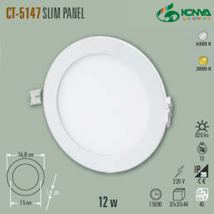 Cata CT-5147B 12W Slim Panel Beyaz