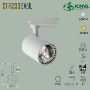 Cata CT-5333B 30W Babil Led Ray Armatür Beyaz Kasa (Beyaz)