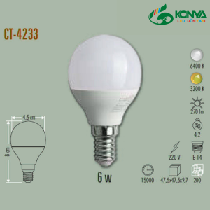 Cata CT-4233B 6W Led Ampul - E14
