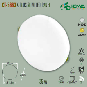 Cata CT-5663B 35W X-Plus Slim Led Panel Beyaz